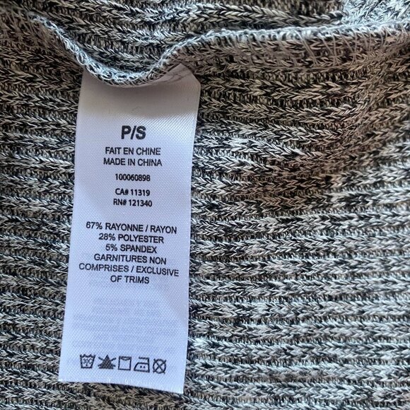 NWT Garage Salt & Pepper Grey‎ Ribbed Tie Front Crop Top Women's Size Small - Picture 6 of 6